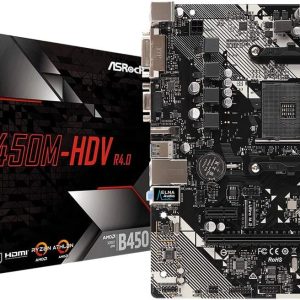 ASRock B450M-Hdv R4.0 Socket Am4/ AMD Promontory B450/ Ddr4/ Sata3&Usb3.1/ M.2/ A&Gbe/Microatx Motherboard