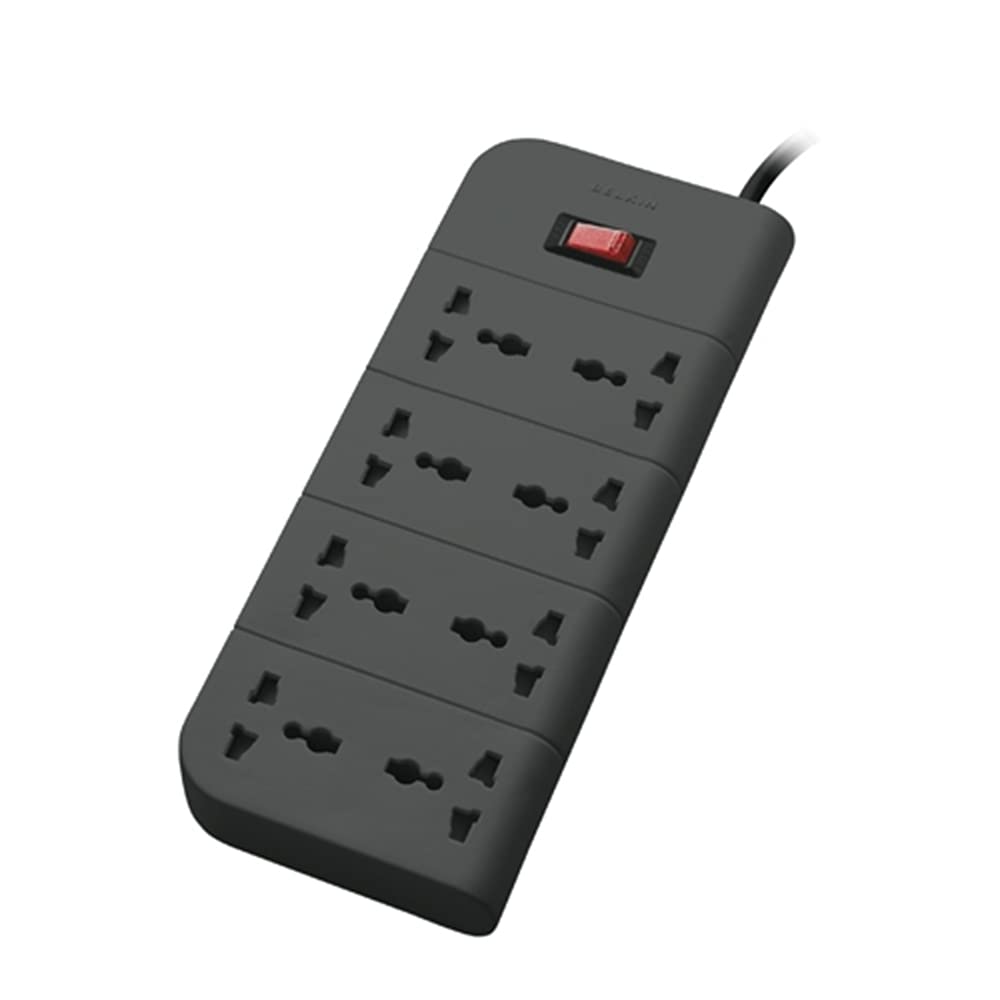 Belkin 8-Socket Surge Protector Universal Socket with 6.5ft (2-Meter) Heavy Duty Cable