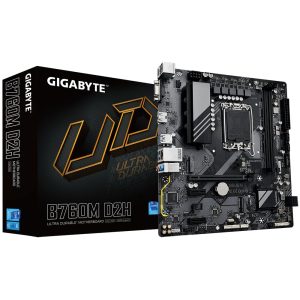 GIGABYTE Intel B760M D2H Motherboard with 6+2+1 Phases Digital VRM Solution Intel® Socket LGA 1700：Support 13th and 12th Gen Series Processors Dual Channel DDR5：2*DIMMs XMP Memory Module Support