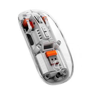 LAPCARE Trendy Plus Transparent Wireless and Bluetooth Rechargeable Mouse