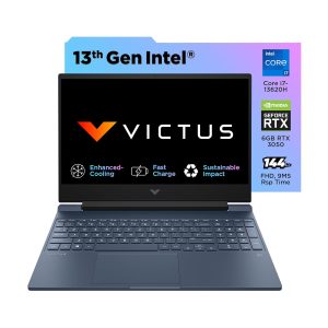 HP Victus Gaming Laptop, 13th Gen Intel Core i7-13620H, 6GB RTX 3050 GPU, 15.6-inch (39.6 cm), FHD, IPS, 144Hz, 16GB DDR4, 512GB SSD, Backlit KB, B&O, 9ms